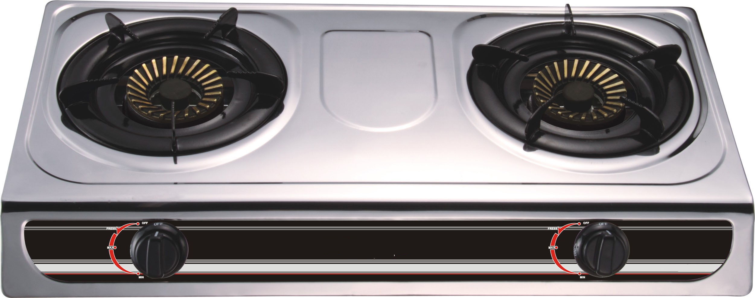 Stainless steel panel 2 Burner Gas Stove Gas Stove &FreeStanding Oven